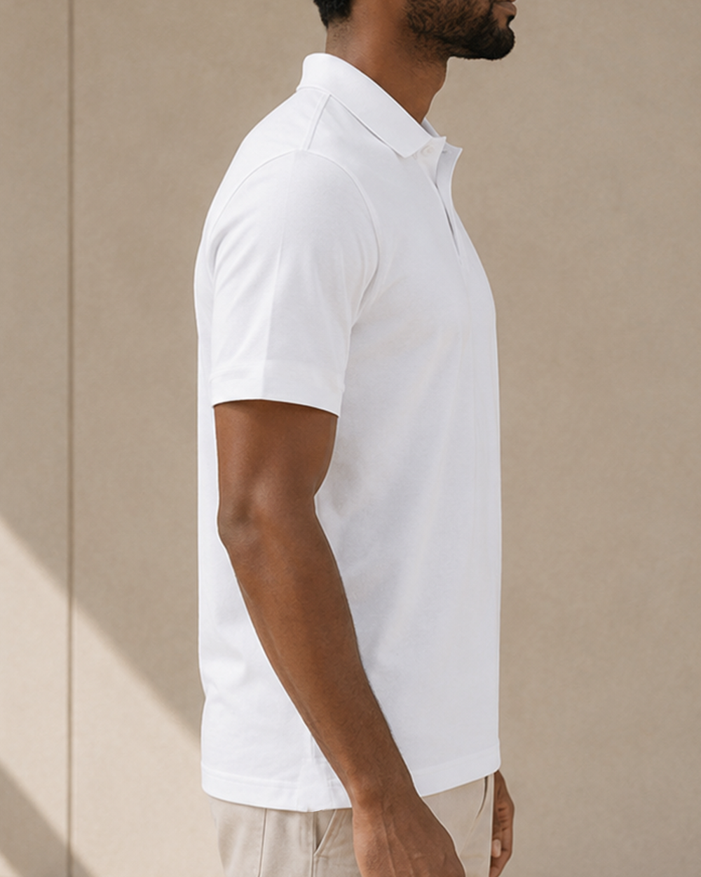Elite Polo - arctic white - side