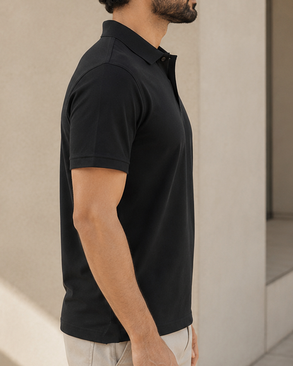 Elite Polo - pitch black - side