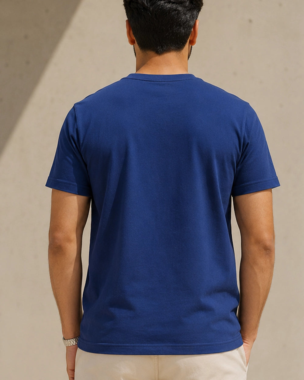 Crew neck - royal blue - back