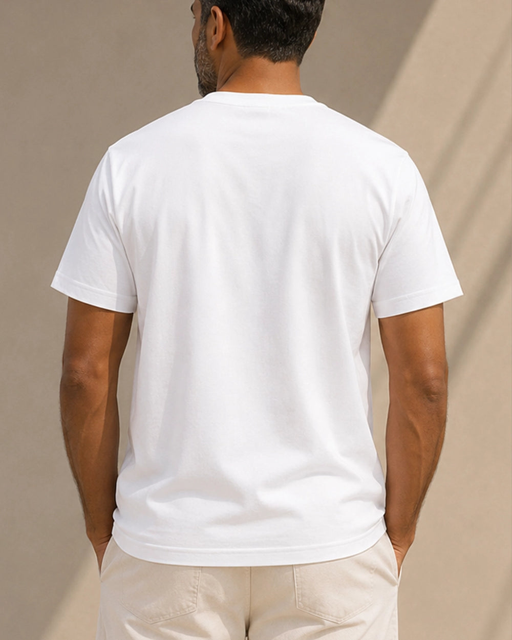Crew neck - arctic white - back