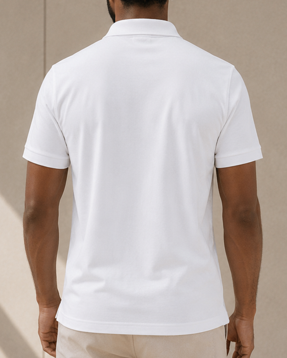 Elite Polo - arctic white - back