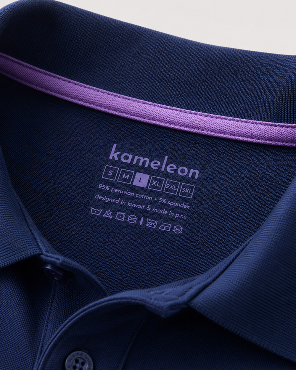 Elite Polo - royal blue - lavender detail