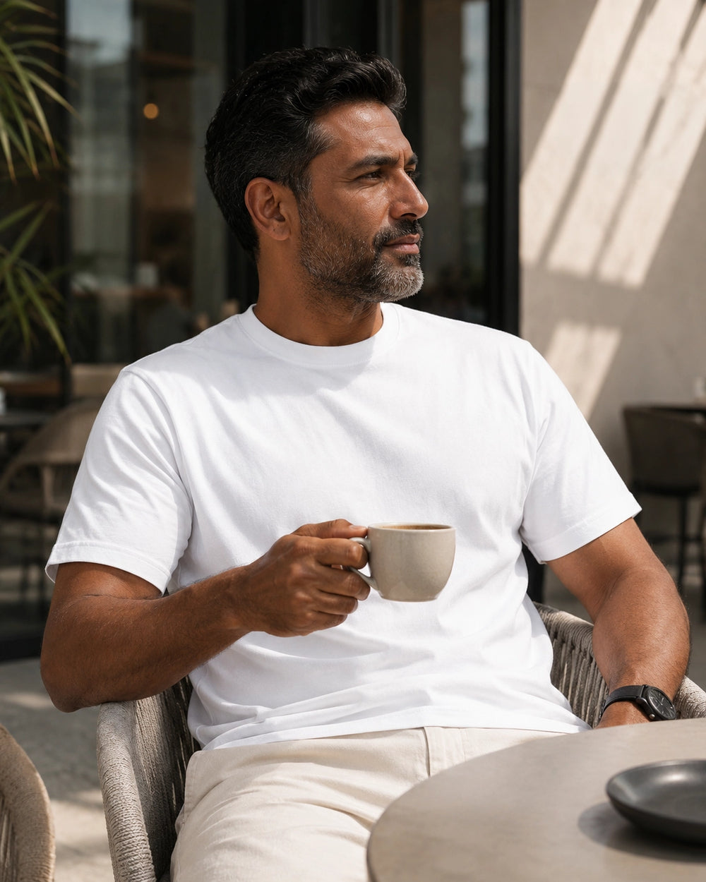 Crew neck - arctic white - lifestyle