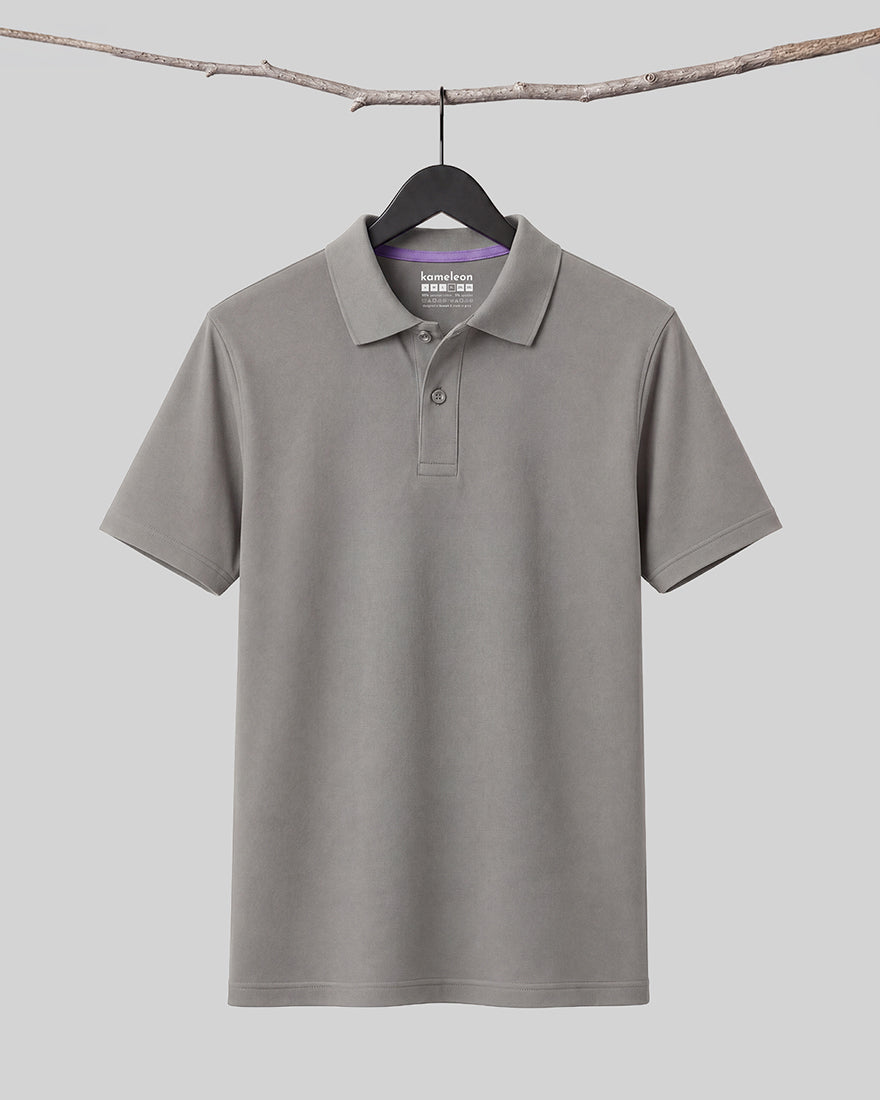 Elite Polo - platinum grey - studio
