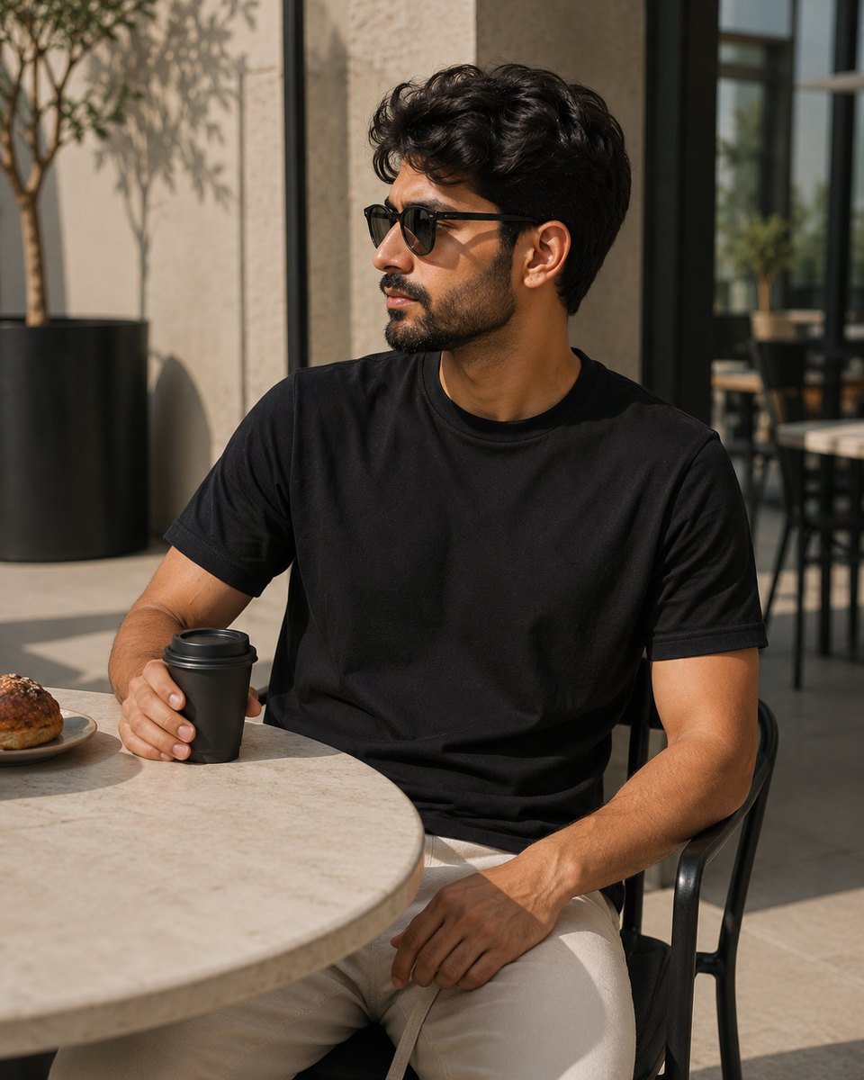 Kameleon crew neck in Pitch Black